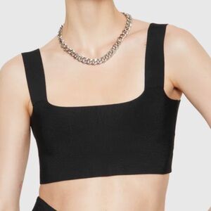 BRAND NEW WITH TAGS - Rebecca Minkoff Bonnie Crop Top - Black - Size Large